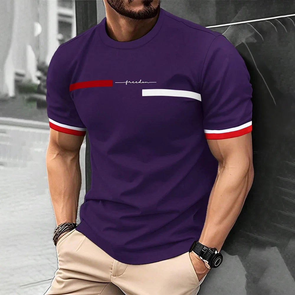 Men's 3D printed t-shirt, streetwear trend, comfortable and breathable