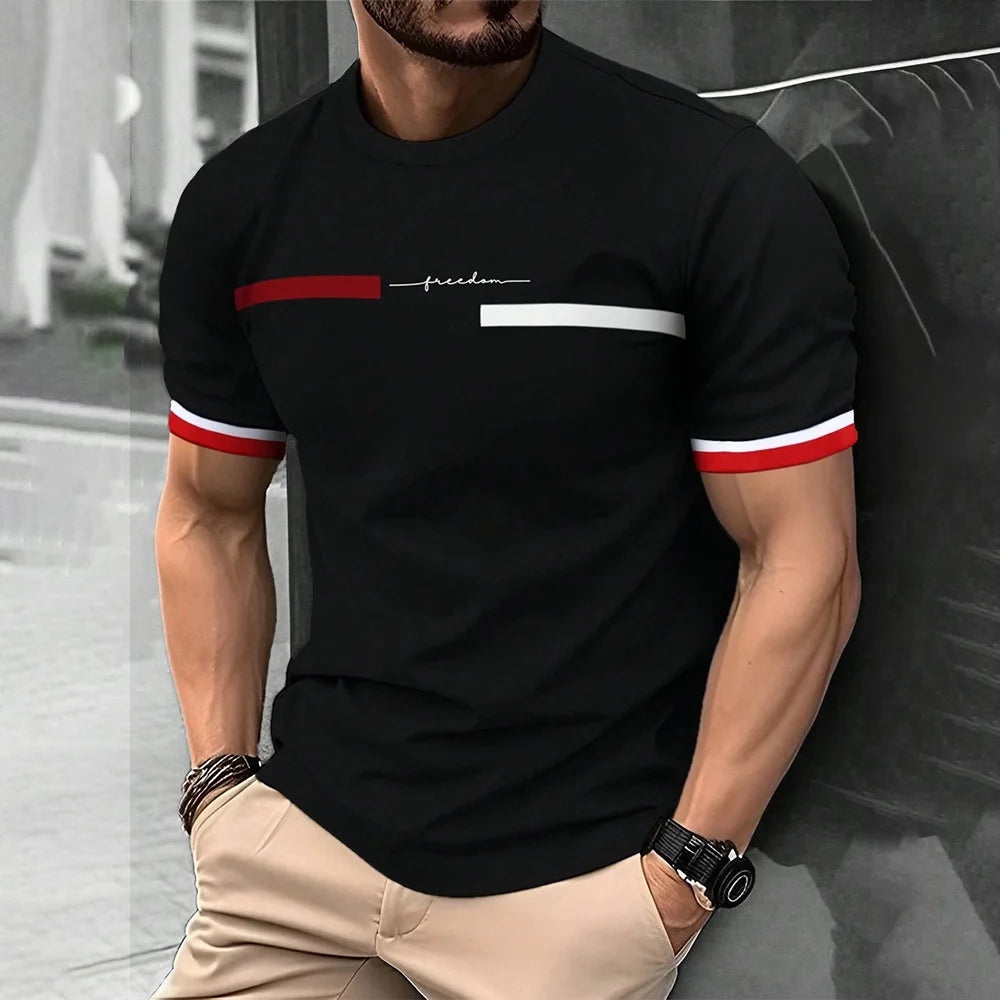 Men's 3D printed t-shirt, streetwear trend, comfortable and breathable