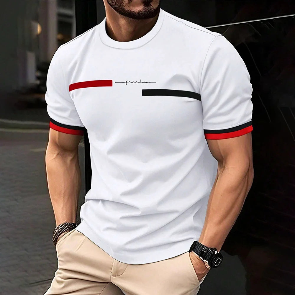 Men's 3D printed t-shirt, streetwear trend, comfortable and breathable