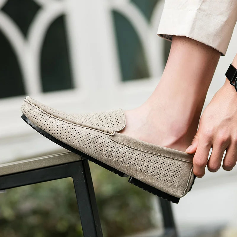 Men's leather shoes, comfortable, great for driving