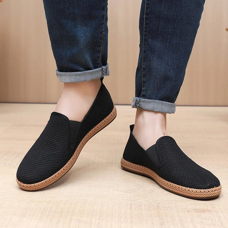 Men's Fabric Shoes Soft Bottom Skid-Proof Fashion Casual Shoes