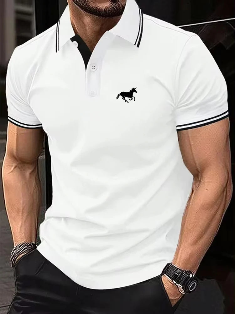 Men's short sleeve t-shirt, summer polo shirt, casual t-shirt, various sizes