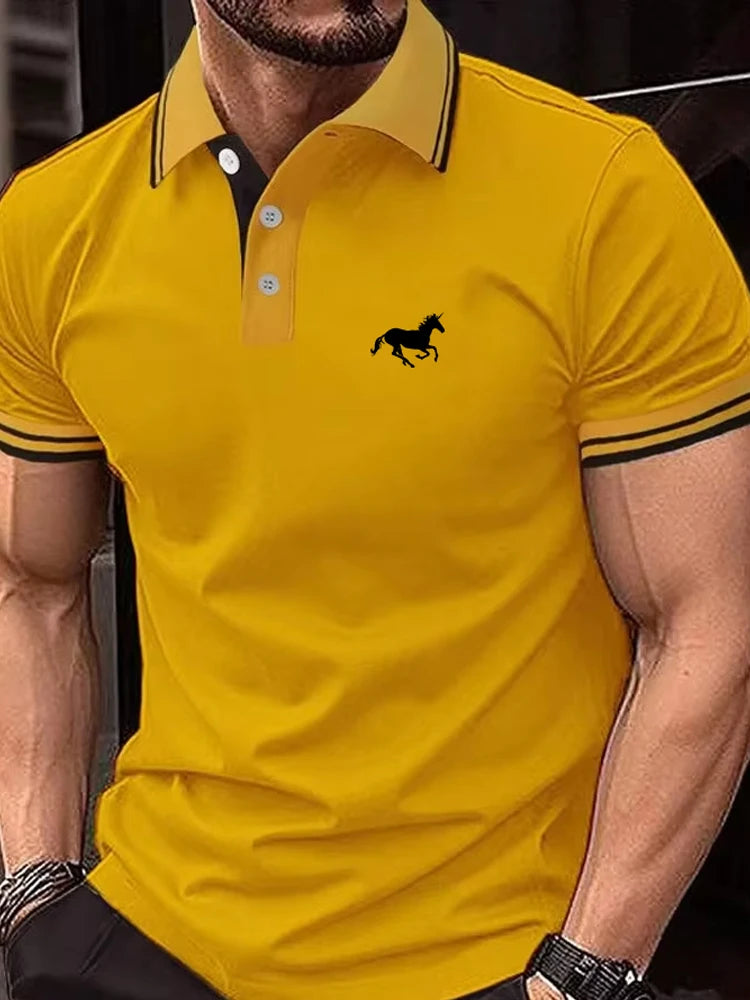 Men's short sleeve t-shirt, summer polo shirt, casual t-shirt, various sizes