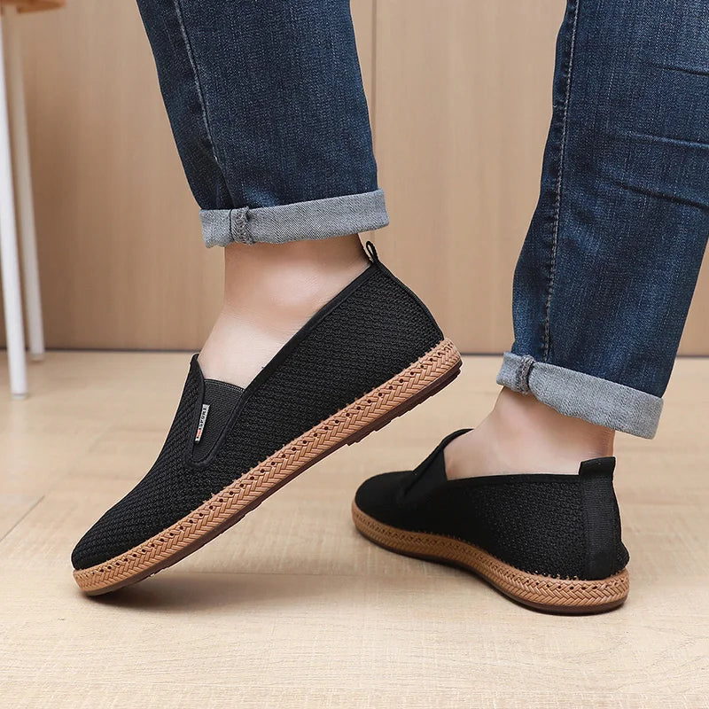 Men's Fabric Shoes Soft Bottom Skid-Proof Fashion Casual Shoes