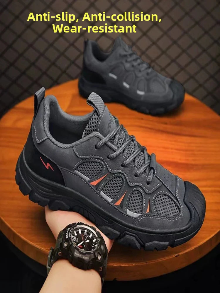 Casual sports sneakers, leather padded, round toe, low heel